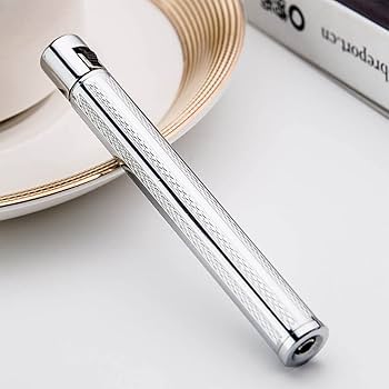 فندک گازی نقره ای هانست مدل مدادی